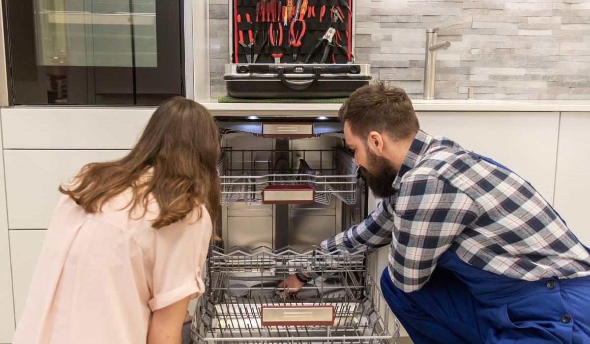 Kundendienst Service Geschirrspüler Reparatur Handwerker Kundin 2020